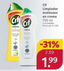 Rossmann Cif limpiador multiusos en crema oferta