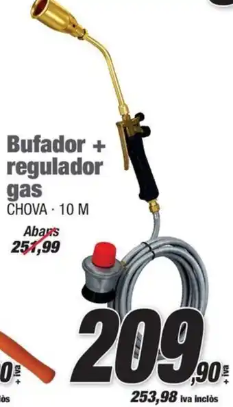 Chova bufador regulador gas