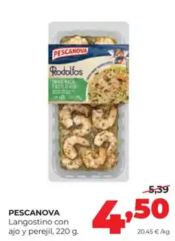Alimerka Pescanova langostino con ajo y perejil oferta