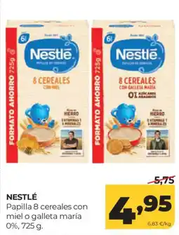 Alimerka Nestlé papilla 8 cereales con miel o galleta maría oferta