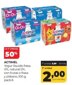 Alimerka Actimel Yogur líquido fresa oferta