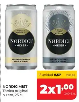 Alimerka Nordic mist tónica original o zero oferta