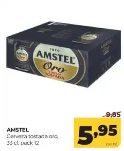 Alimerka Amstel cerveza tostada oro oferta