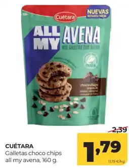 Alimerka Cuétara galletas choco chips all my avena oferta