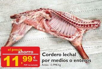 Supermercados La Despensa Cordero Lechal Por Medios o Enteros oferta