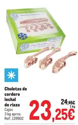 Makro Chuletas de cordero lechal de riaza oferta