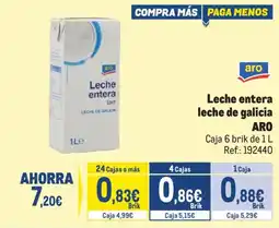 Makro Aro leche entera leche de galicia oferta