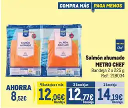 Makro Metro Chef salmón ahumado oferta