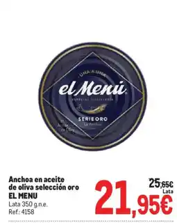 Makro el Menu anchoa en aceite de oliva selección oro oferta