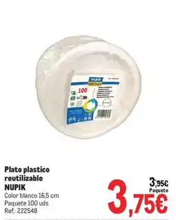 Makro Nupik plato plastico reutilizable oferta