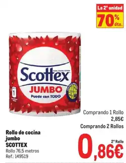 Makro Scottex rollo de cocina jumbo oferta
