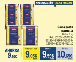 Makro Barilla gama pasta oferta