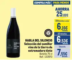 Makro Habla del silencio selección del sumiller vino de la tierra de extremadura tinto oferta