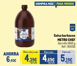 Makro Metro Chef salsa barbacoa oferta