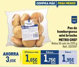 Makro Metro Chef pan de hamburguesa mini brioche oferta