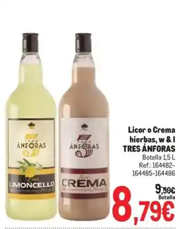 Makro Tres ánforas licor o crema hierbas oferta