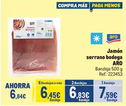Makro Aro jamón serrano bodega oferta