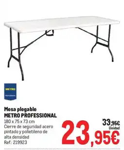 Makro Metro professional mesa plegable oferta