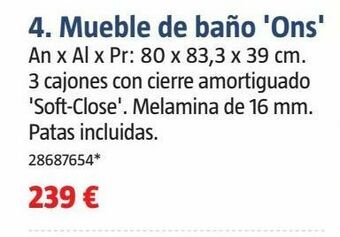 Roca Muebles de baño oferta