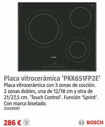 Roca Vitrocerámicas bosch oferta