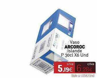 Cuevas Cash Vaso Arcoroc Islande oferta