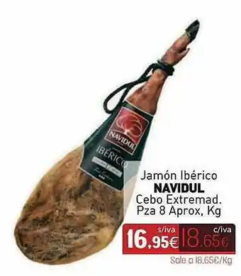 Cuevas Cash Jamón Ibérico Navidul Cebo Extremad. Pza 8 Aprox oferta