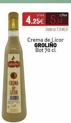 Cuevas Cash Crema De Licor Groliño oferta