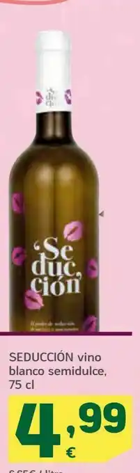 HiperDino Vino blanco semidulce 75 cl , seducción oferta