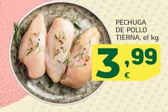 HiperDino Pechuga de pollo tierna , el kg oferta