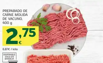 HiperDino preparado de carne molida de vacuno , 400g oferta