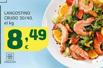 HiperDino Langostino crudo 30/40 el kg oferta