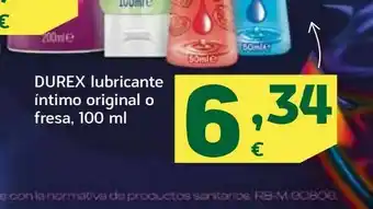HiperDino Lubricantes íntimos original o fresa , 100ml durex oferta
