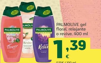 HiperDino Gel floral , relajante o revive , 400 ml palmolive oferta