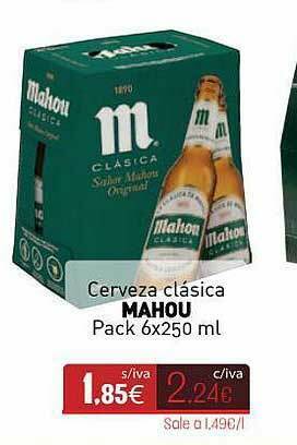Cuevas Cash Cerveza Clásica Mahou Pack 6 oferta