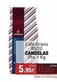 Cuevas Cash Café Grano 80 20 Candelas oferta