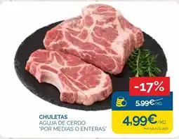 Supermercados La Despensa Chuletas aguja de cerdo oferta