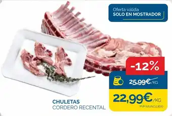 Chuletas cordero recental