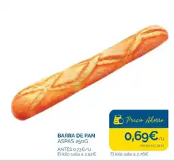 Cash Ecofamilia Aspas barra de pan oferta