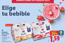 Lidl Milbona Kefir bebible de frutas oferta