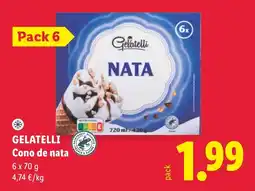Lidl Gelatelli cono de nata oferta