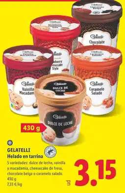 Lidl Gelatelli Helado en tarrina oferta