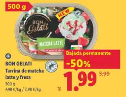 Lidl Bon Gelati tarrina de matcha latte y fresa oferta