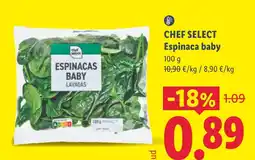Lidl Chef Select espinaca baby oferta