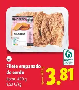 Lidl Cerdo filete empanado oferta