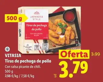 Vitasia tiras de pechuga de pollo