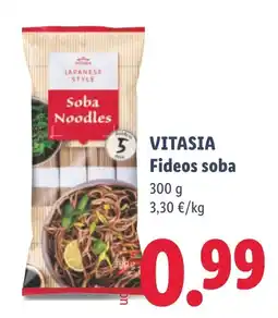 Lidl Vitasia fideos soba oferta