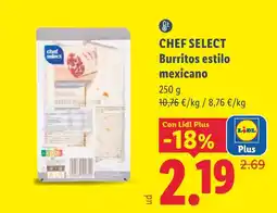 Lidl chef select burritos estilo mexicano oferta