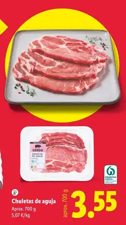 Lidl Chuletas de aguja oferta