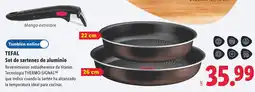 Lidl Tefal set de sartenes de aluminio oferta