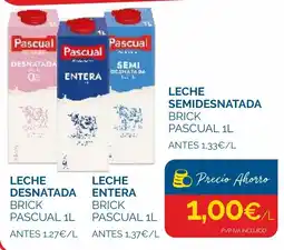 Cash Ecofamilia Pascual leche semidesnatada brick oferta